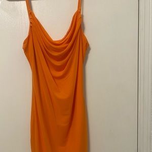 Orange mini party dress forever 21 super sexy form fitting